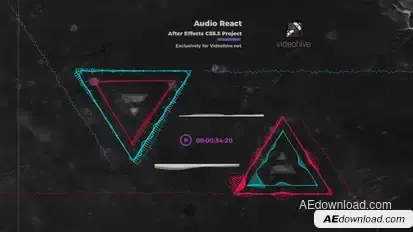 Audio React Music Visualizer Video Displays template preview