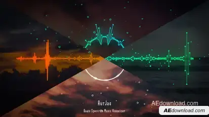 Audio Spectrum Music Visualizer Video Displays template preview