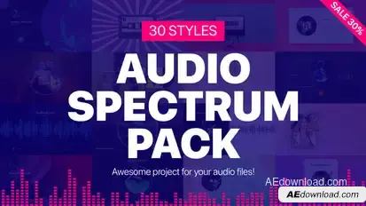 Audio Spectrum Pack Video Displays template preview