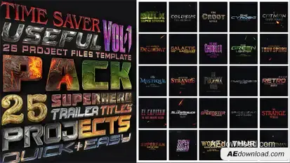 Avengers SuperHeroes Pack Video Displays template preview