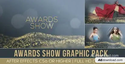 Award Show graphic pack Video Displays template preview