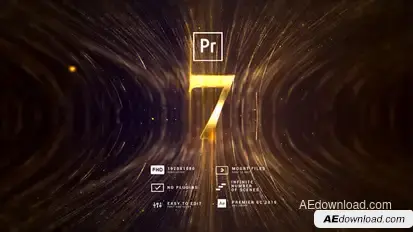 Awards Luxury | Countdown Bended Lines MOGRT Premiere Pro template preview