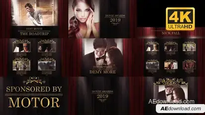 Awards Presentation Pack Video Displays template preview