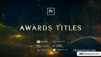 Awards Titles MOGRT Premiere Pro template preview