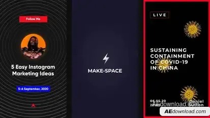 Büro Stories 01 Video Displays template preview