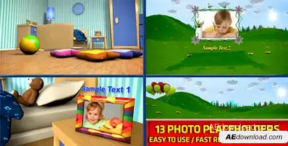 Baby Photo Album Video Displays template preview