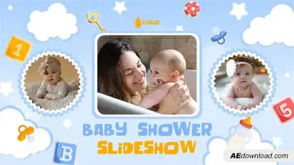 Baby Shower | MOGRT Premiere Pro template preview
