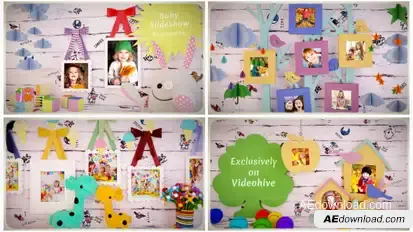 Baby Slideshow Video Displays template preview