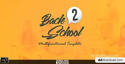 Back 2 School Broadcast Pack Video Displays template preview