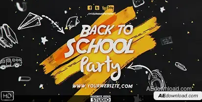 Back 2 School Event v2.1 Video Displays template preview