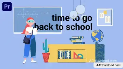 Back to School Intro Premiere Pro template preview