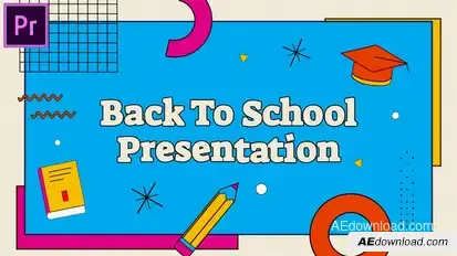 Back To School Promo MOGRT for Premier Pro Premiere Pro template preview