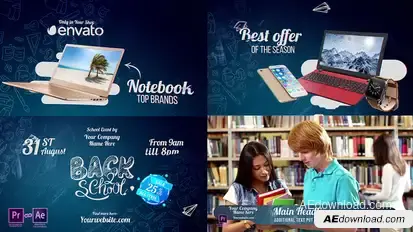 Back2School Broadcast Pack v2.2 Video Displays template preview