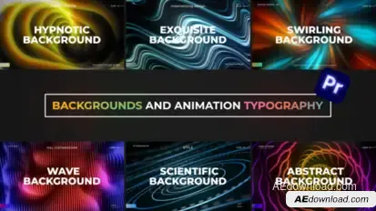 Backgrounds and Animation Typography | MOGRT Premiere Pro template preview