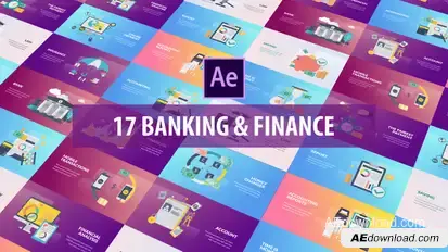 Banking and Finance - Flat Animation Video Displays template preview