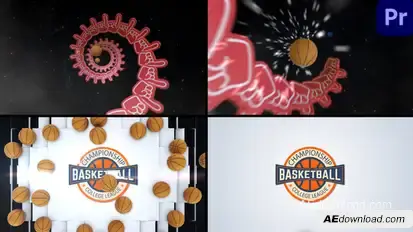 Basketball Logo Reveal Premiere Pro template preview