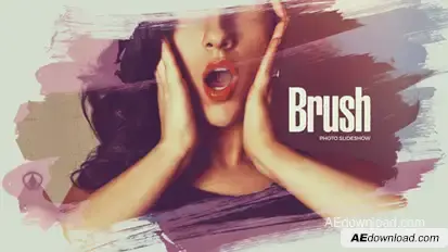 Beautiful Brush Photo Slideshow Video Displays template preview