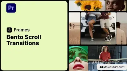 Bento Scroll Transitions - 3 Frames for Premiere Pro Premiere Pro template preview