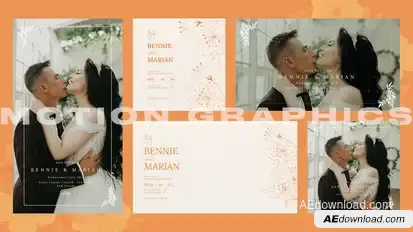 Best Day Wedding Invitation | Mogrt Premiere Pro template preview