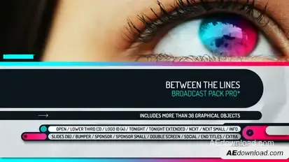 Between the Lines - Broadcast Pack Pro Video Displays template preview