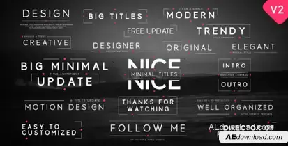 Big Minimal Titles Video Displays template preview