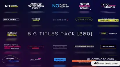 Big Titles Pack [250] Video Displays template preview