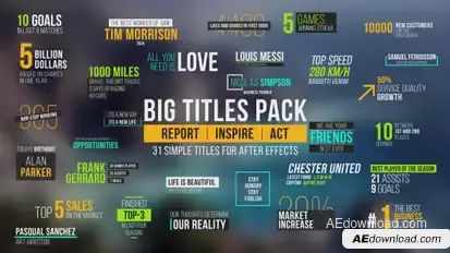 Big Titles Pack Video Displays template preview