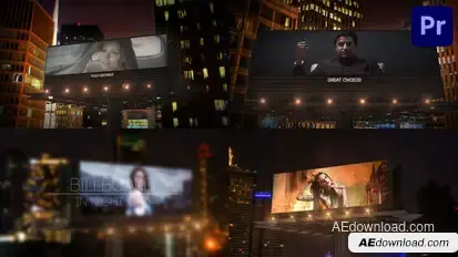 Billboard In Night City for Premiere Pro Premiere Pro template preview