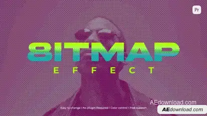 Bitmap Overlay Effect Premiere Pro template preview