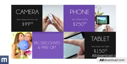 Black Friday  - Online Shop Promo Video Displays template preview