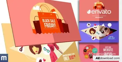 Black Friday Sale - Online Promo Video Displays template preview