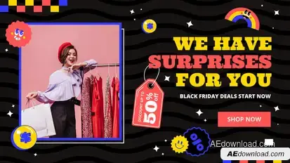Black Friday Sale Slider Promo MOGRT Premiere Pro template preview