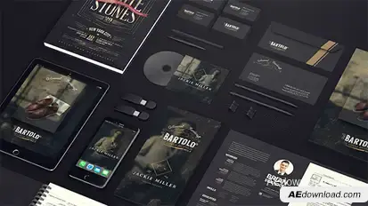 Black Mock-up Video Presentation Video Displays template preview