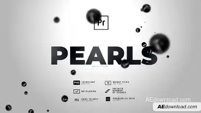 Black Pearls Awards Titles | Light Version MOGRT Premiere Pro template preview