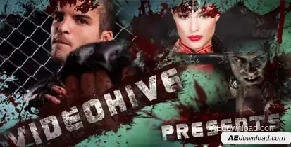Blood Action Trailer Video Displays template preview