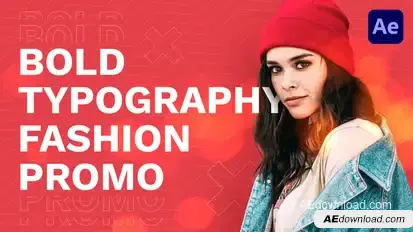 Bold Typography Fashion Promo Video Displays template preview