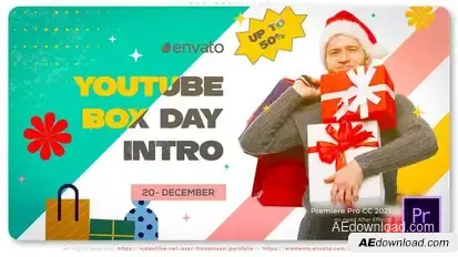 Box Day Intro Premiere Pro template preview