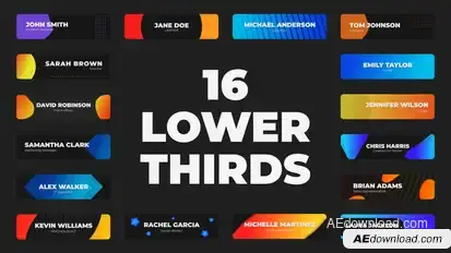 Box Lower Thirds | MOGRT Premiere Pro template preview