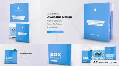 Box Product Pack Mockup - Box Software Mock-up Cover Template Video Displays template preview