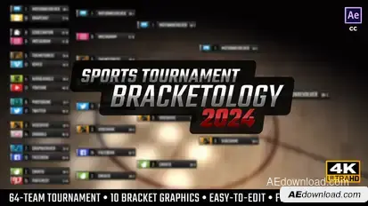 Bracketology - Sports Tournament Bracket Video Displays template preview
