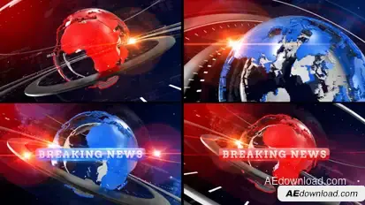 Breaking News Opener Video Displays template preview
