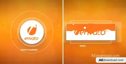 Bright Ident (Circle and rectangle) Video Displays template preview