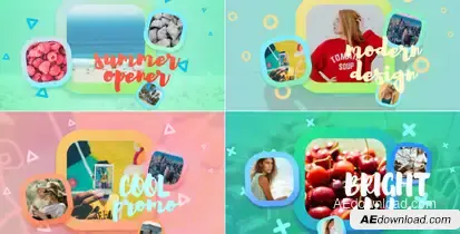 Bright Summer Slideshow Video Displays template preview