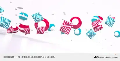 Broadcast - Network Design Shapes & Colors Video Displays template preview