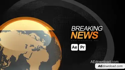 Broadcast Breaking News Premiere Pro template preview