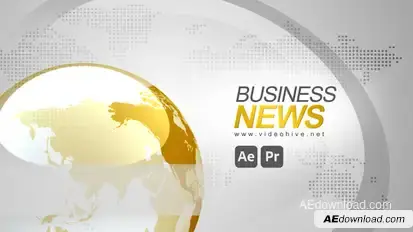Broadcast Business News Premiere Pro template preview