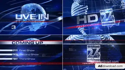 Broadcast Design - Complete News Package 1 Video Displays template preview