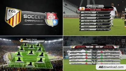 Broadcast Design - Complete On-Air Soccer Package Video Displays template preview