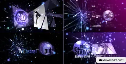 Broadcast Design-Entertainment TV Channel ID Pack Video Displays template preview