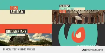 Broadcast Design Lines Package Video Displays template preview